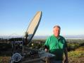 Mike Lavelle K6MJ with Microwave Dish.jpg